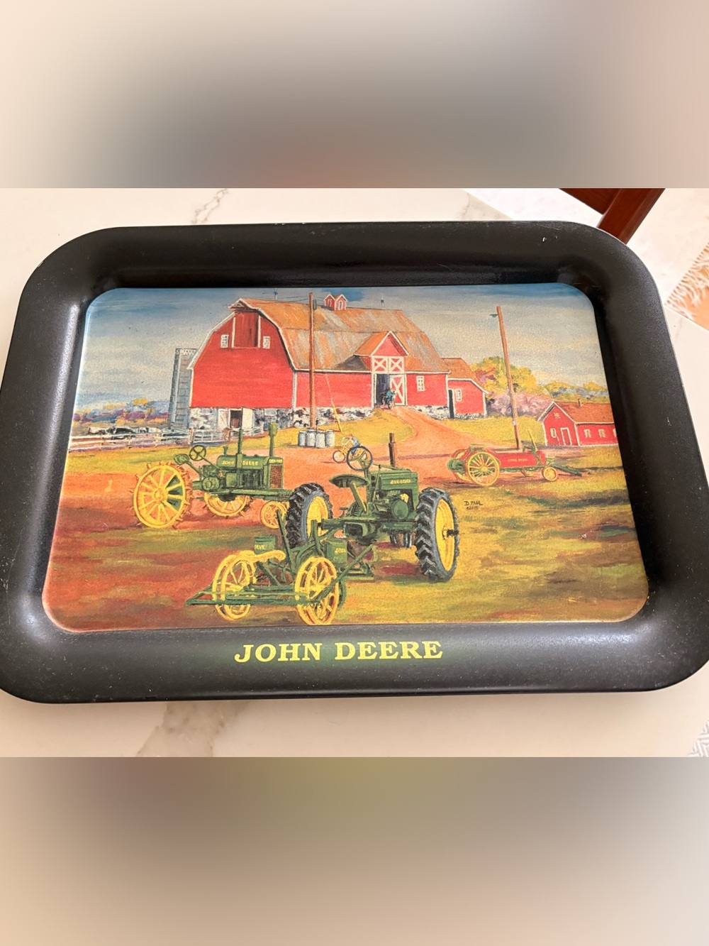 Rare John Deere 'Spring Plantin'' Metal Serving Tray